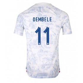 Frankrike Ousmane Dembele #11 Borta Kläder VM 2022 Kortärmad